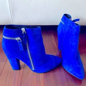 Also Blue Booties (chunky heels)